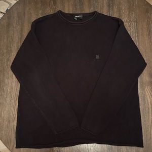 Black Cotton-Knit Sweater